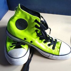 Neon Yellow Converse hightops